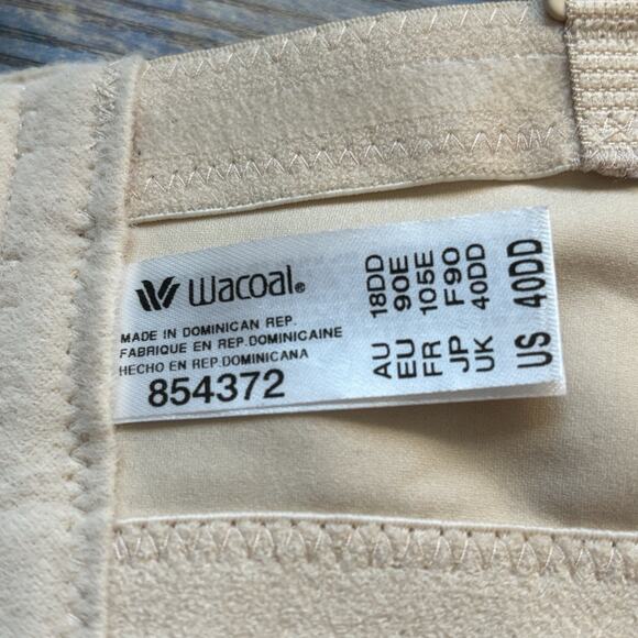 Wacoal Bra 40DD Tan Staying Power Wire Free Strapless Convertible Bra Sand New - Picture 6 of 12